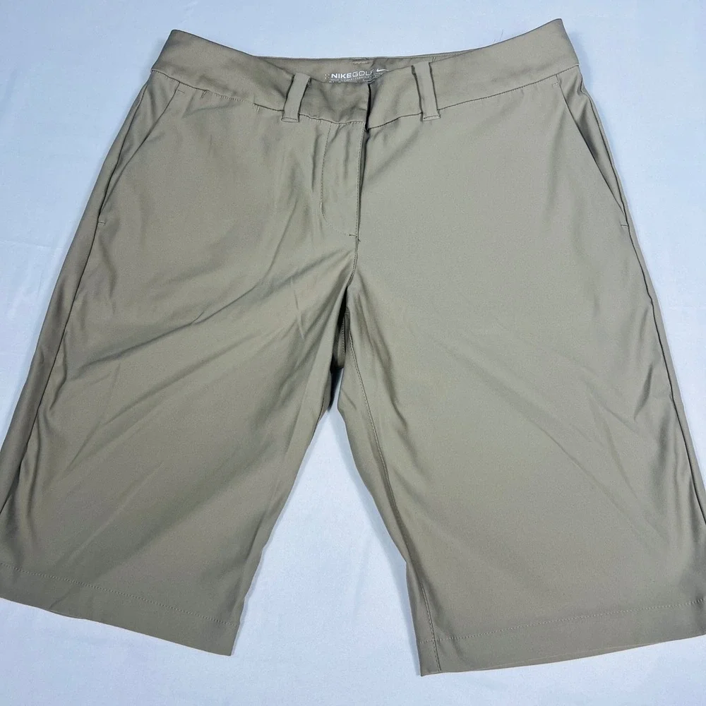 Nike Golf Dri-FIT Khaki Tan Performance Shorts‎ Womens Size 2 589233-234